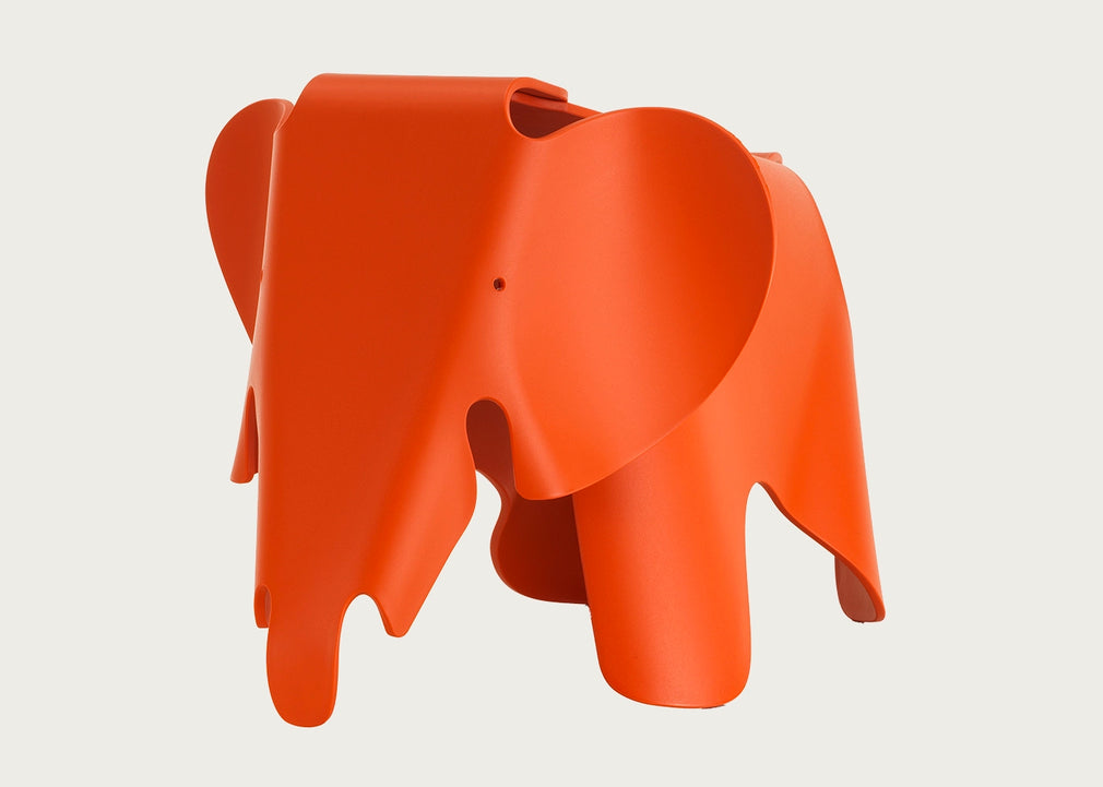 Eames Elephant Stool RE Eames Red Orange