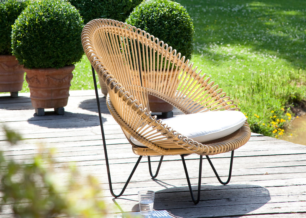 Roy Cocoon Chair Camel Wicker