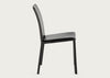 Byron II Pair of Dining Chairs Black Leather