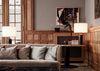 Gravity Table Lamp Small / Blackened Steel / Canvas