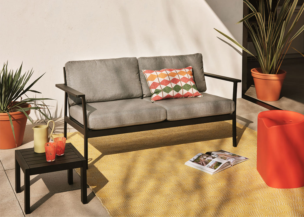 Eos Outdoor 2 Seater Sofa Black