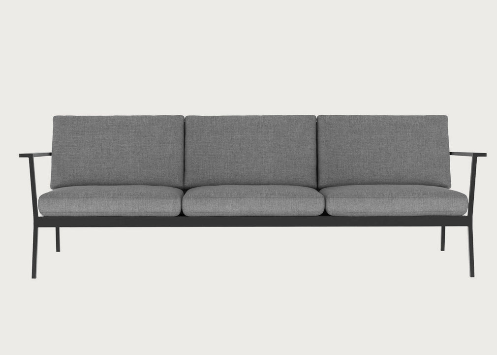 Eos Outdoor 3 Seater Sofa Black
