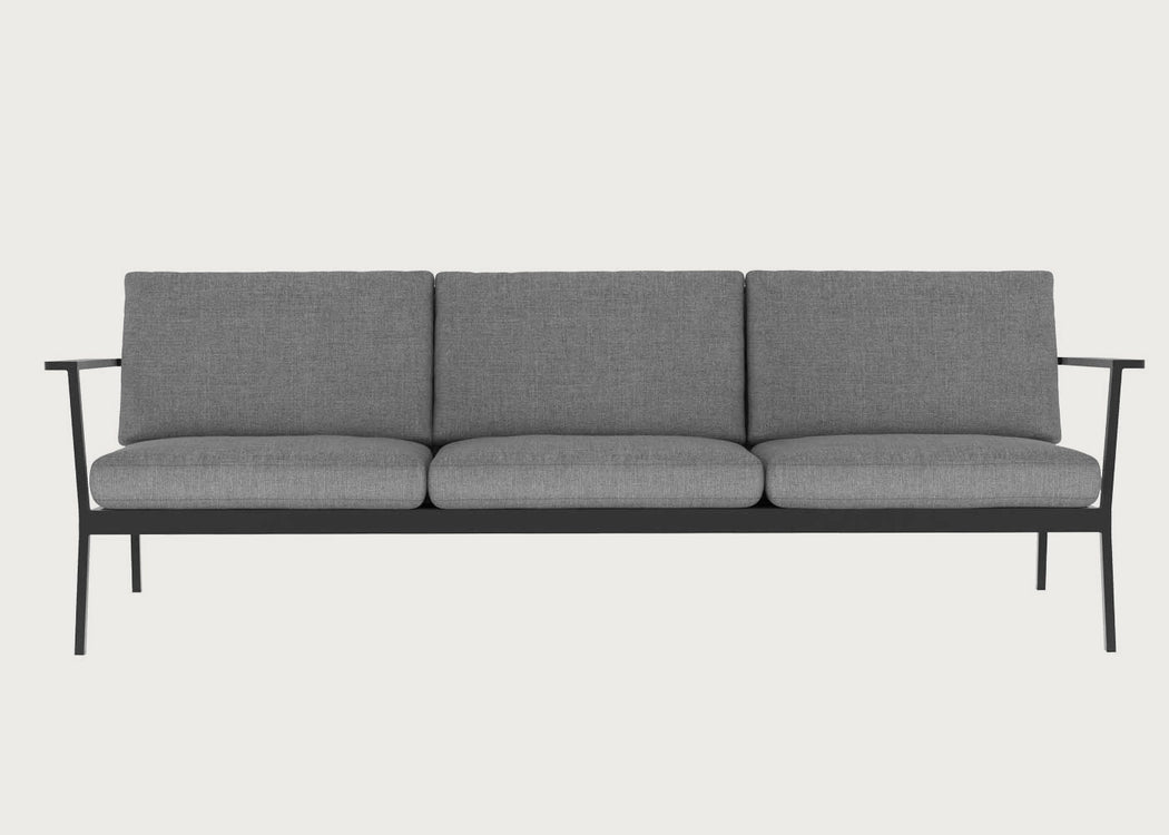 Eos Outdoor 3 Seater Sofa Black