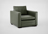 Palermo Armchair Leather Grain Chocolate 066 / Black