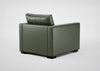 Palermo Armchair Leather Grain Chocolate 066 / Black