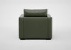 Palermo Armchair Leather Grain Chocolate 066 / Black