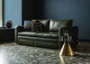 Palermo 2 Seater Sofa Leather Grain Chocolate 066 / Black