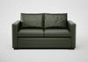 Palermo 2 Seater Sofa Leather Grain Chocolate 066 / Black