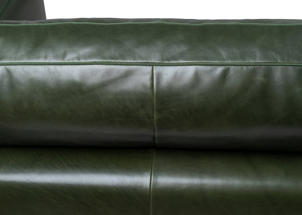 Palermo 2 Seater Sofa Leather Grain Chocolate 066 / Black