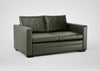 Palermo 2 Seater Sofa Leather Grain Chocolate 066 / Black
