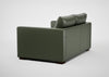 Palermo 2 Seater Sofa Leather Grain Chocolate 066 / Black