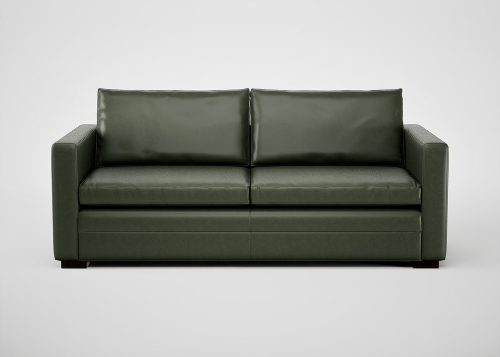 Palermo 3 Seater Sofa Leather Grain Chocolate 066 / Black