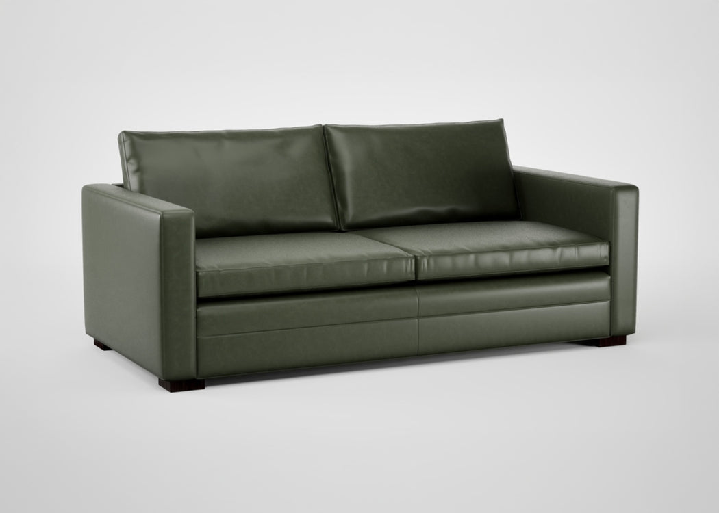 Palermo 3 Seater Sofa Leather Grain Chocolate 066 / Black