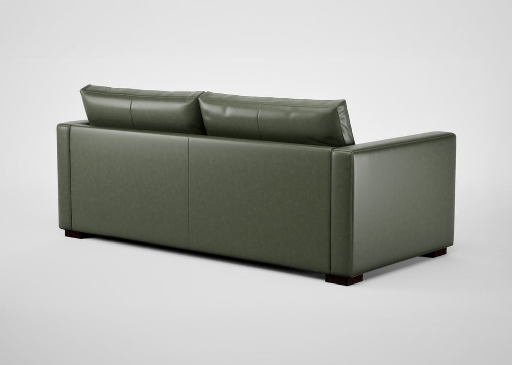 Palermo 3 Seater Sofa Leather Grain Chocolate 066 / Black