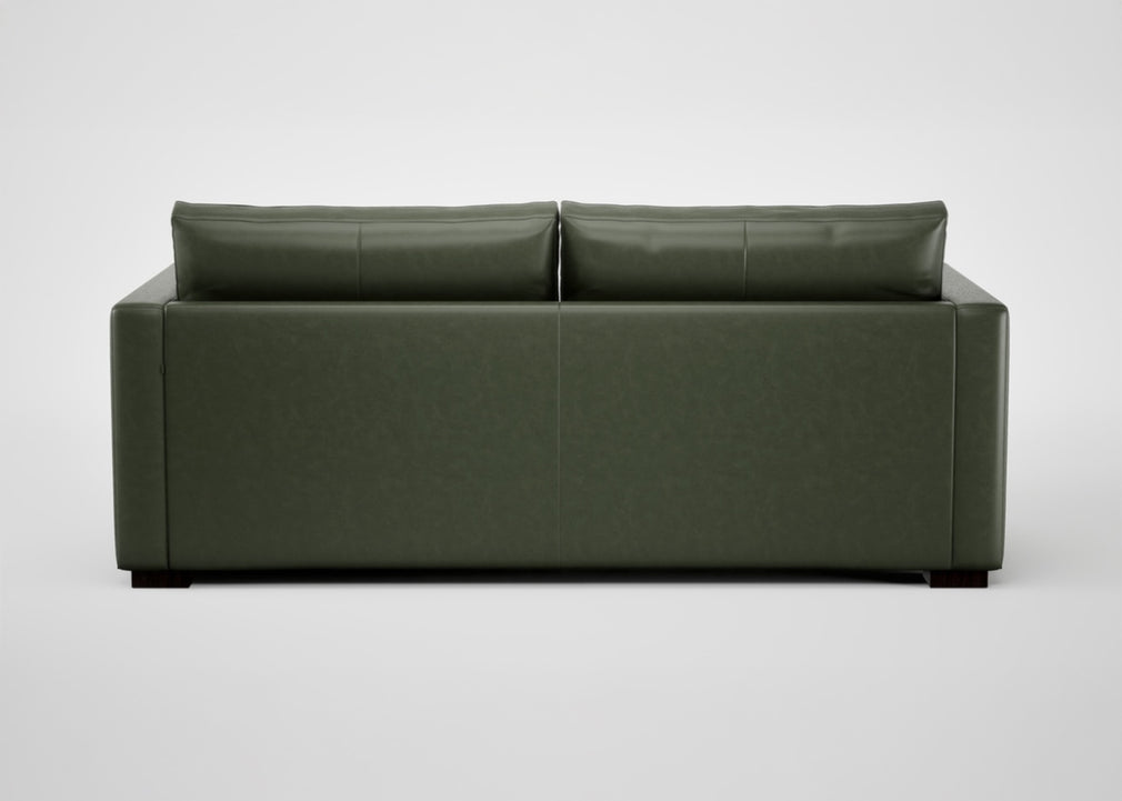 Palermo 3 Seater Sofa Leather Grain Chocolate 066 / Black