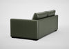 Palermo 3 Seater Sofa Leather Grain Chocolate 066 / Black