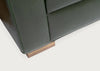 Palermo 3 Seater Sofa Leather Grain Chocolate 066 / Black