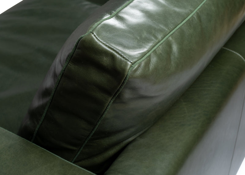 Palermo 3 Seater Sofa Leather Grain Chocolate 066 / Black