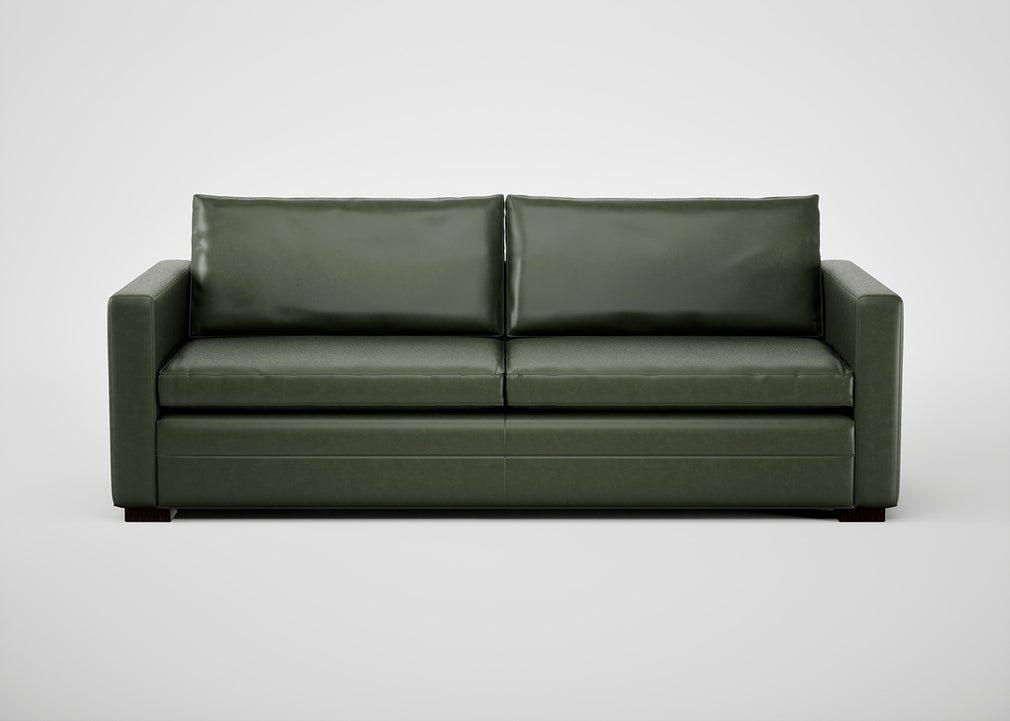 Palermo 4 Seater Sofa Leather Grain Chocolate 066 / Black