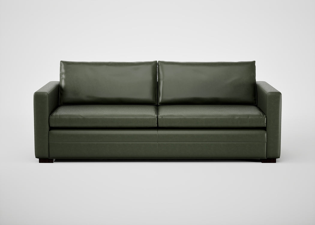 Palermo 4 Seater Sofa Leather Grain Chocolate 066 / Black