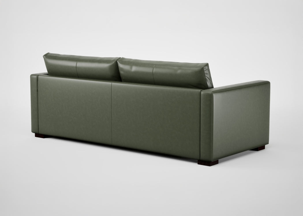 Palermo 4 Seater Sofa Leather Grain Chocolate 066 / Black