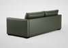 Palermo 4 Seater Sofa Leather Grain Chocolate 066 / Black