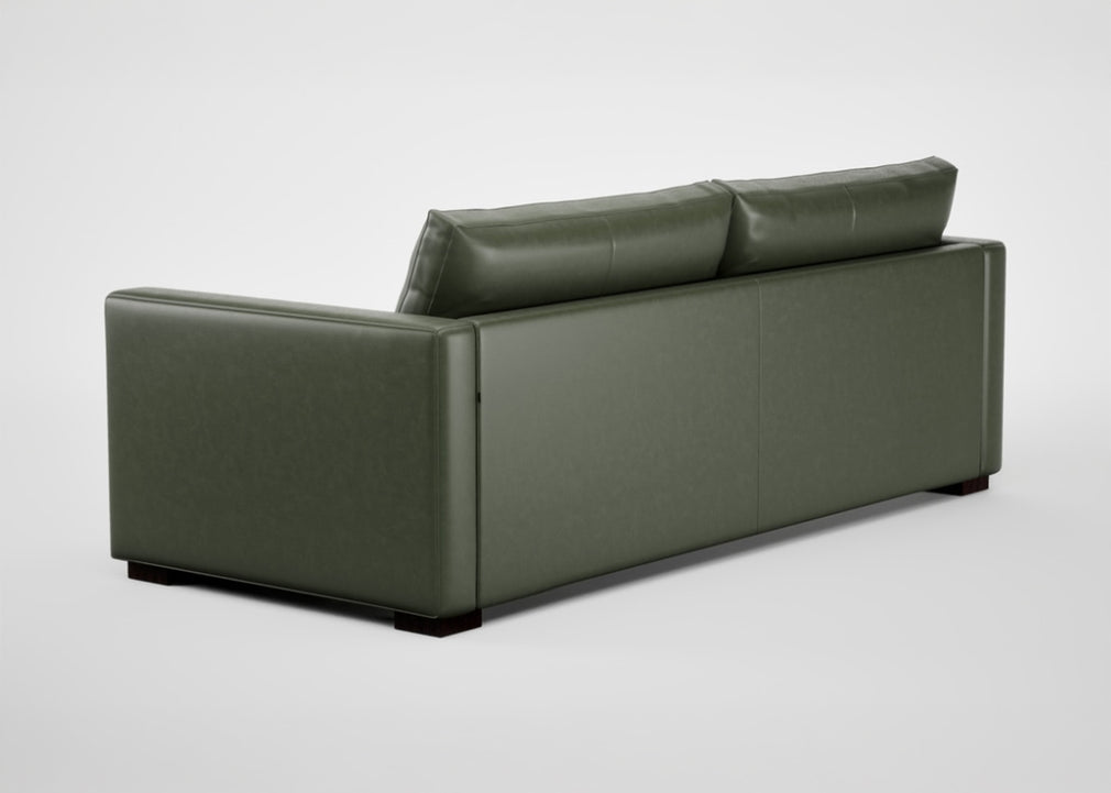 Palermo 4 Seater Sofa Leather Grain Chocolate 066 / Black