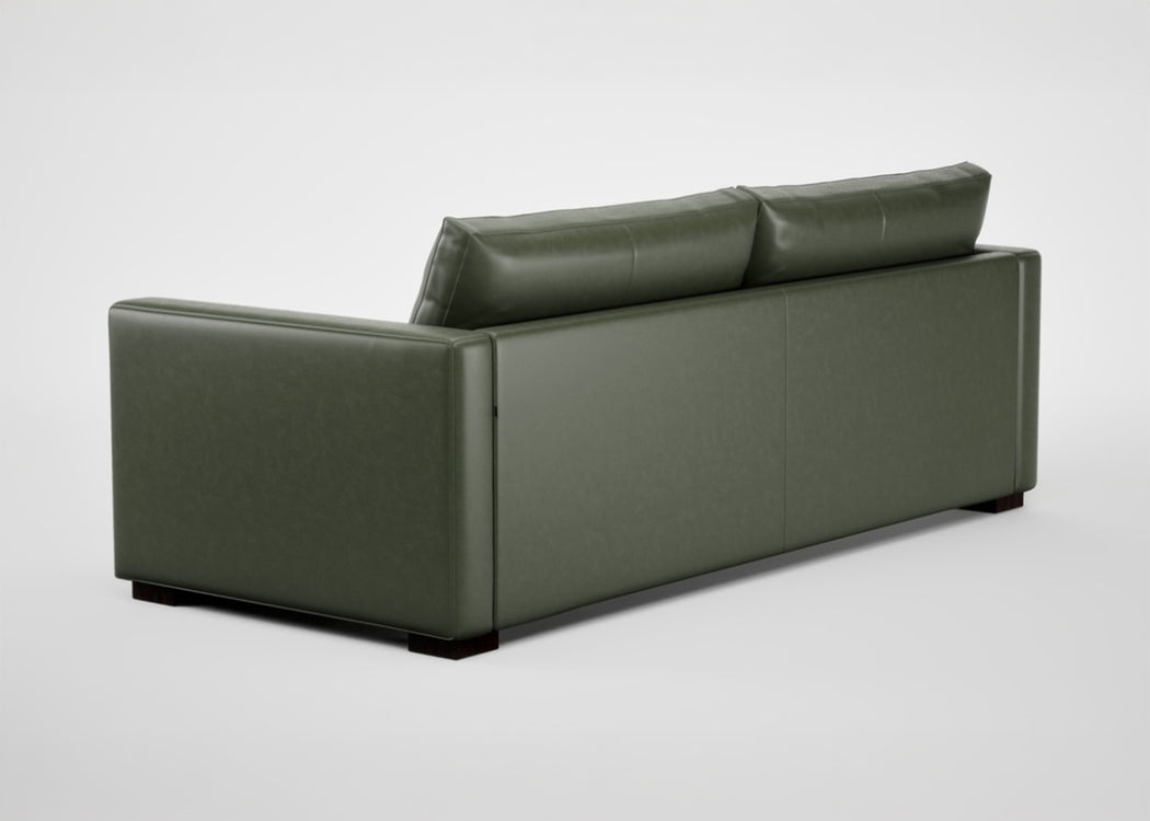 Palermo 4 Seater Sofa Leather Grain Chocolate 066 / Black