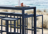 Eos Outdoor Backless Bar Stool Black