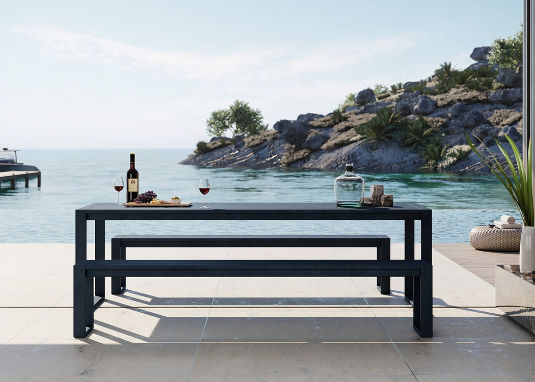 Eos Outdoor Communal Dining Table Black