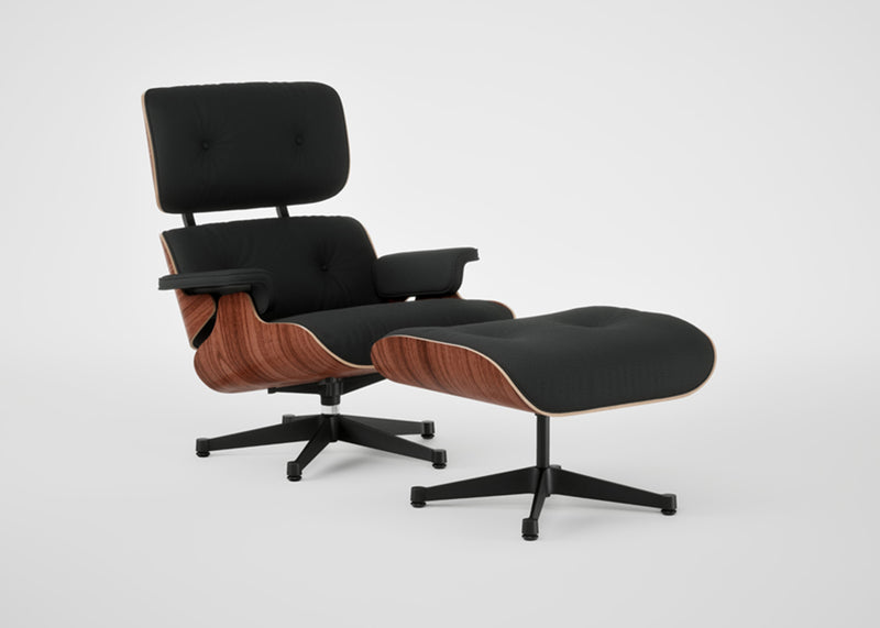 Eames Lounge Chair & Ottoman Classic Dimensions Chestnut Black / Premium Leather Cashew 63 / Polished Aluminium