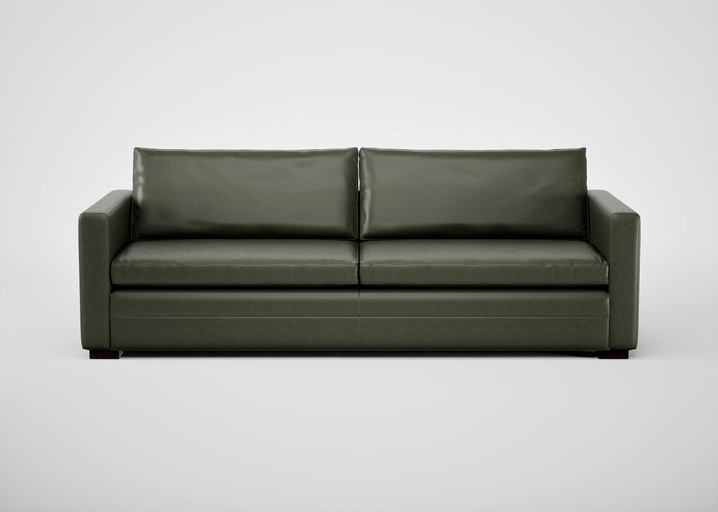 Palermo 5 Seater Sofa Leather Grain Chocolate 066 / Black