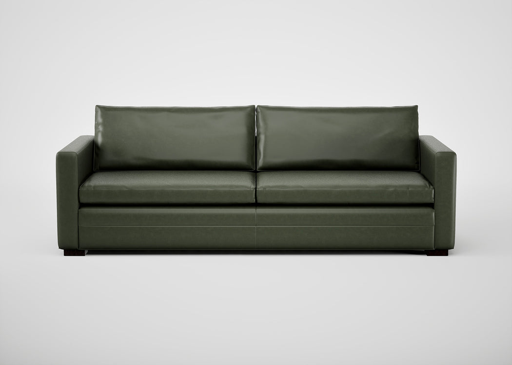 Palermo 5 Seater Sofa Leather Grain Chocolate 066 / Black