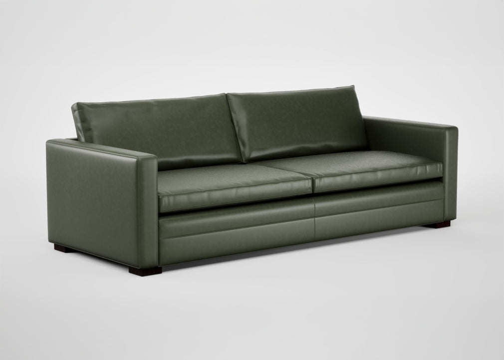 Palermo 5 Seater Sofa Leather Grain Chocolate 066 / Black