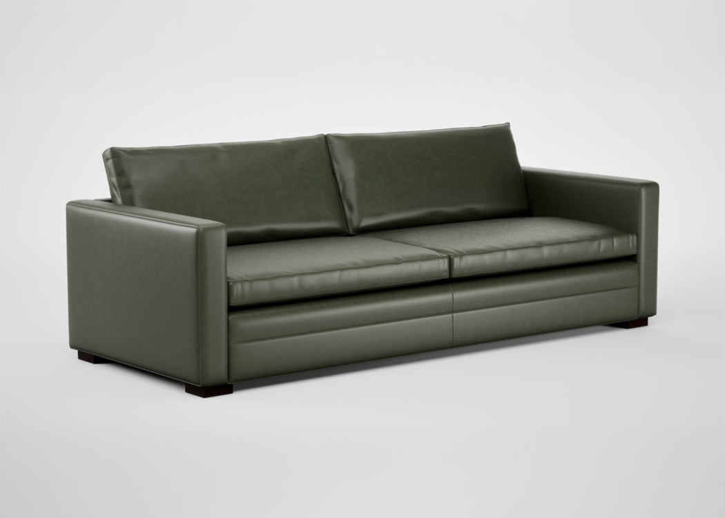 Palermo 5 Seater Sofa Leather Grain Chocolate 066 / Black