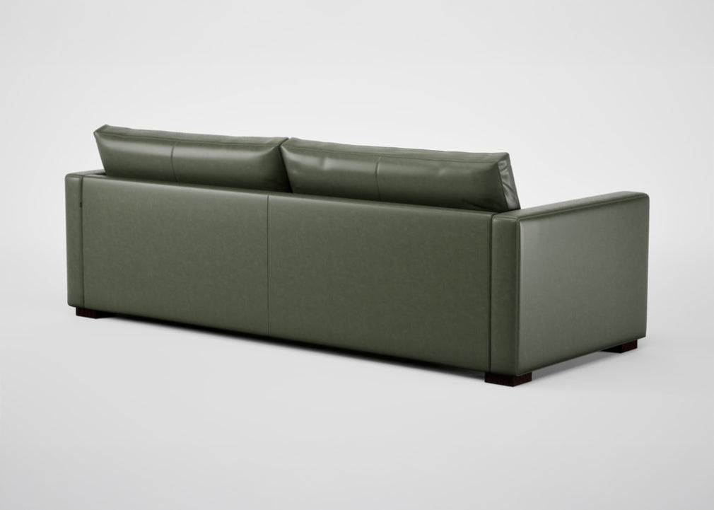 Palermo 5 Seater Sofa Leather Grain Chocolate 066 / Black