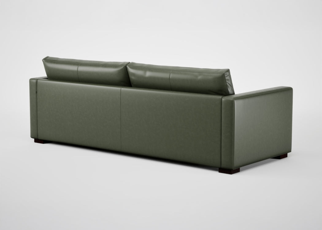Palermo 5 Seater Sofa Leather Grain Chocolate 066 / Black