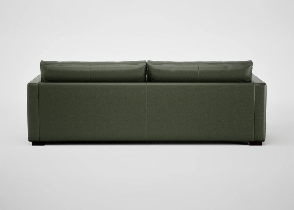 Palermo 5 Seater Sofa Leather Grain Chocolate 066 / Black