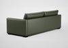 Palermo 5 Seater Sofa Leather Grain Chocolate 066 / Black