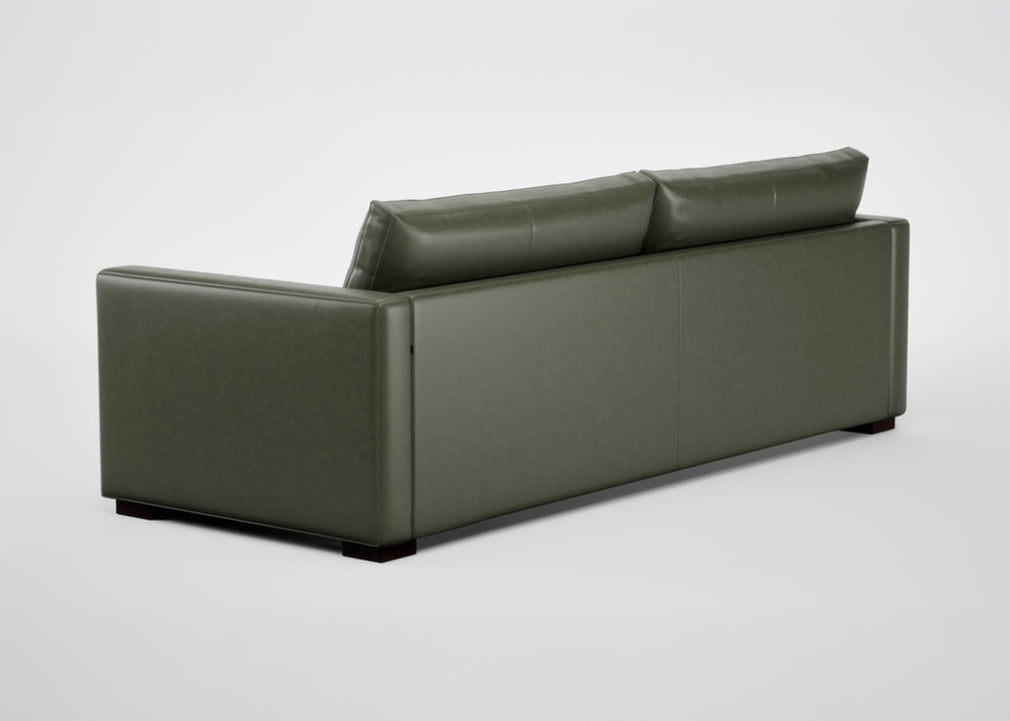 Palermo 5 Seater Sofa Leather Grain Chocolate 066 / Black