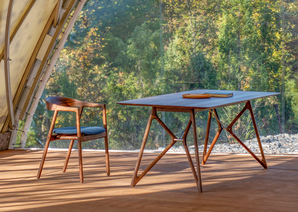 Tink Dining Table 200cm / Blue White Oiled Oak