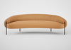Isola 3 Seater Sofa Daino Leather Elephant / Black