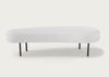 Isola Large Ottoman Daino Leather Elephant / Black