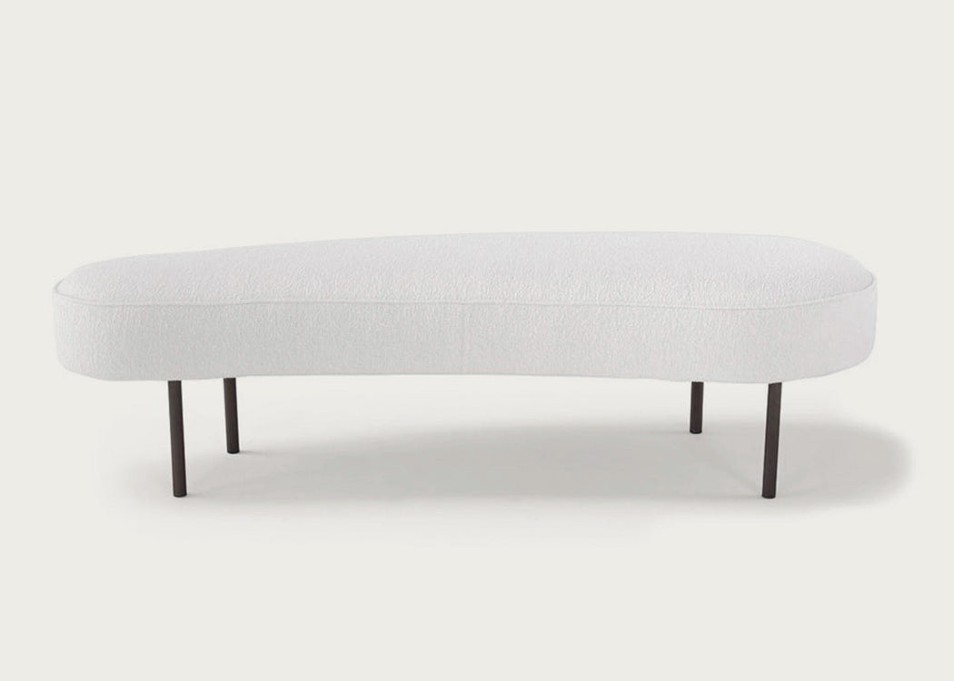 Isola Large Ottoman Daino Leather Elephant / Black