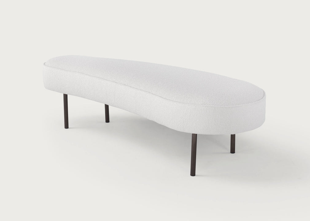 Isola Large Ottoman Daino Leather Elephant / Black