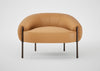 Isola Armchair Daino Leather Elephant / Black