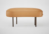 Isola Small Ottoman Daino Leather Elephant / Black