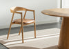Muna Dining Chair White Oiled Oak / Dakar Leather Stone