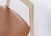 Muna Dining Chair White Oiled Oak / Dakar Leather Stone
