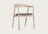 Muna Dining Chair White Oiled Oak / Dakar Leather Stone